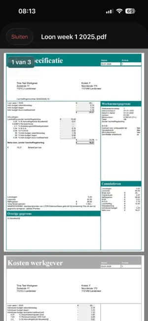 Mijn LoonDossier 2 iPhone screenshot 5