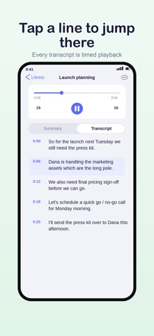 My EchoNote iPhone screenshot