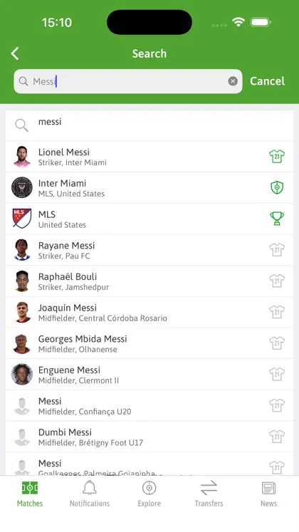 Screenshot 6 di 6 di BeSoccer Plus