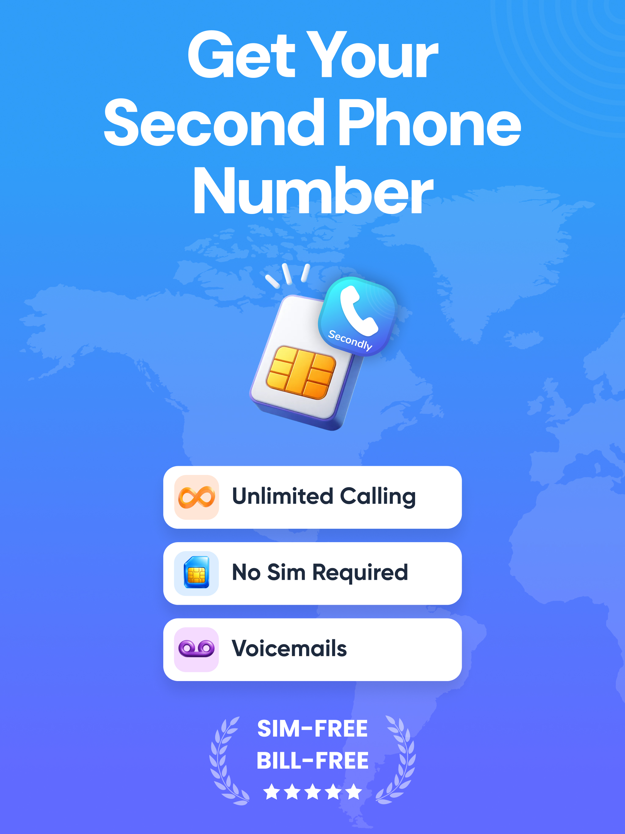 Second Phone Number - Secondly