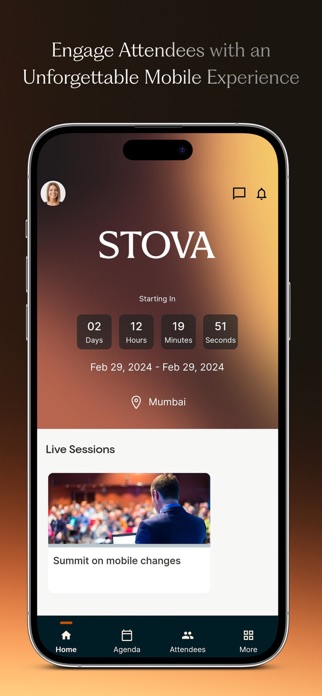 Stova Events App Screenshot 1 of 5