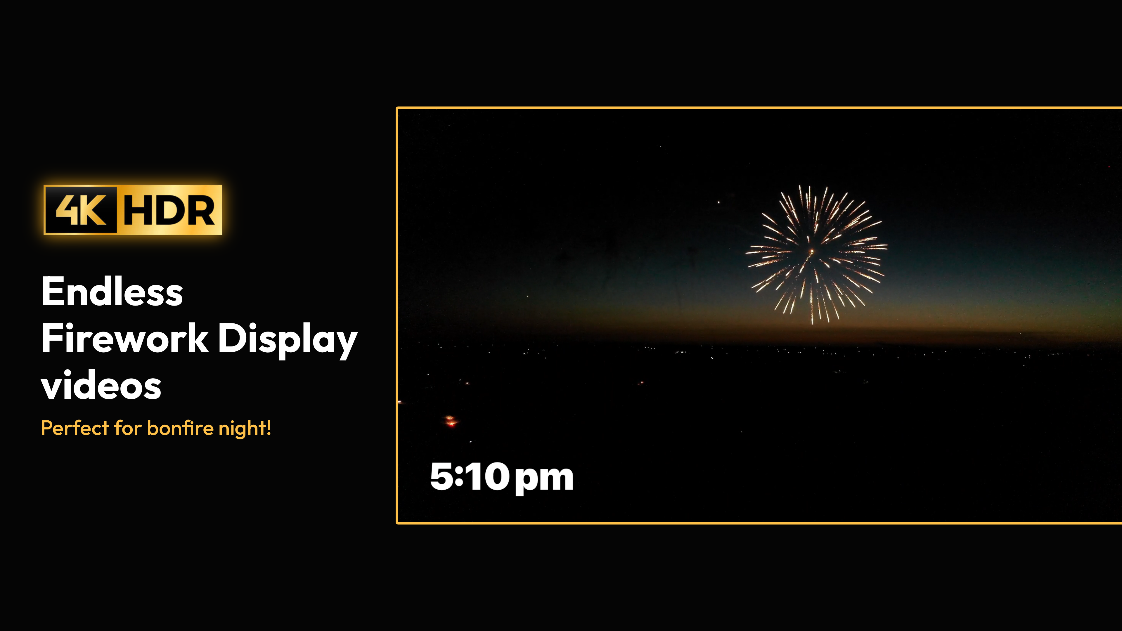 Endless Fireworks: 4K