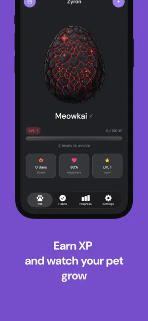 Zyron - Pet Habit Tracker screenshot 4