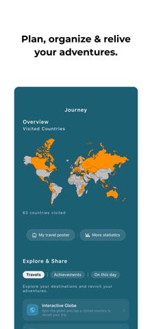 Globe Trip: Travel Memories iPhone screenshot