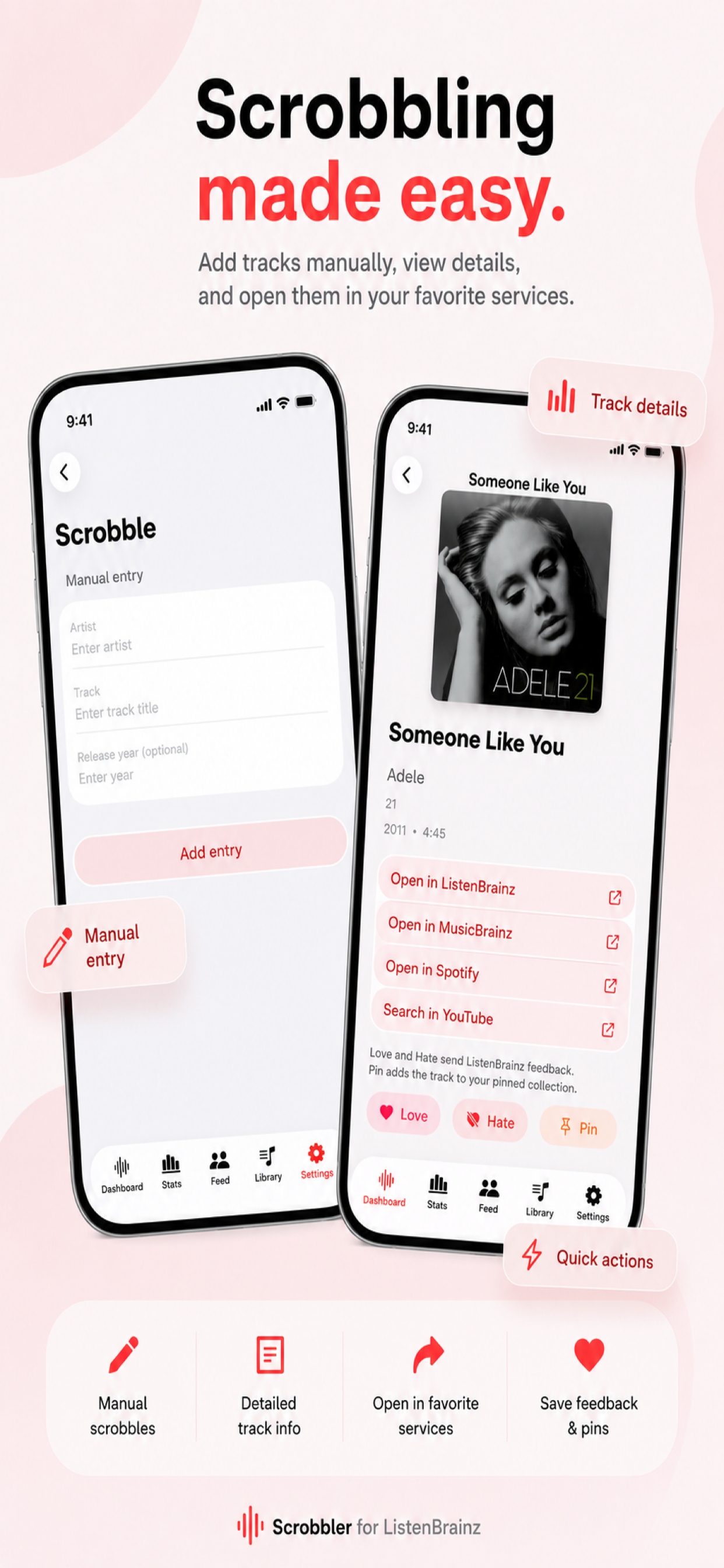 Scrobbler for ListenBrainz