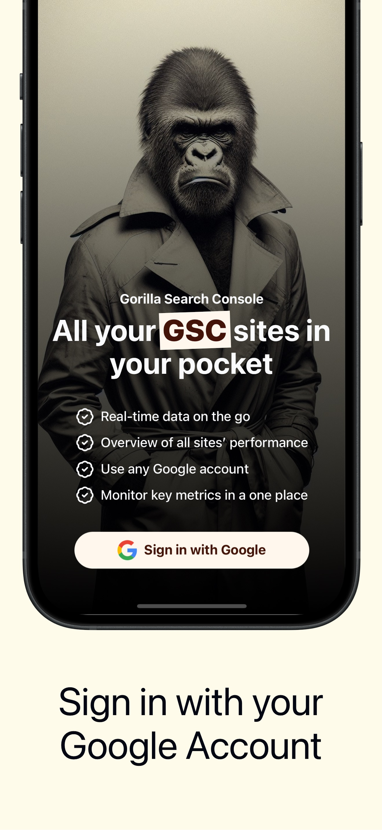 Gorilla Search Console screenshot 2