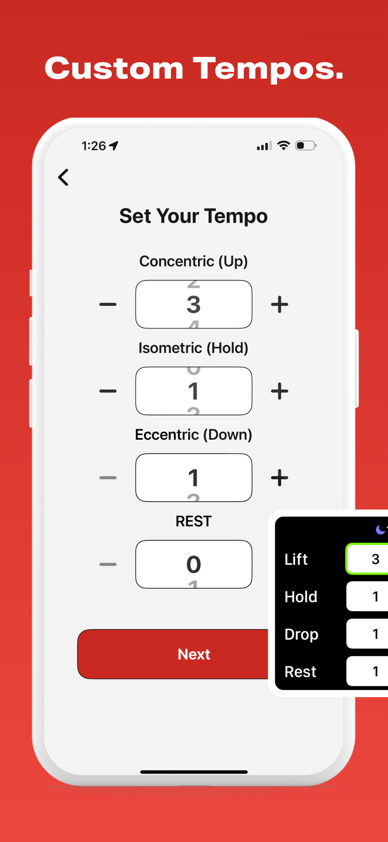 CENTRIC Rep + TUT Timer