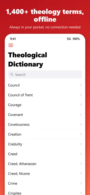 Theological Dictionary:Offline screenshot 1