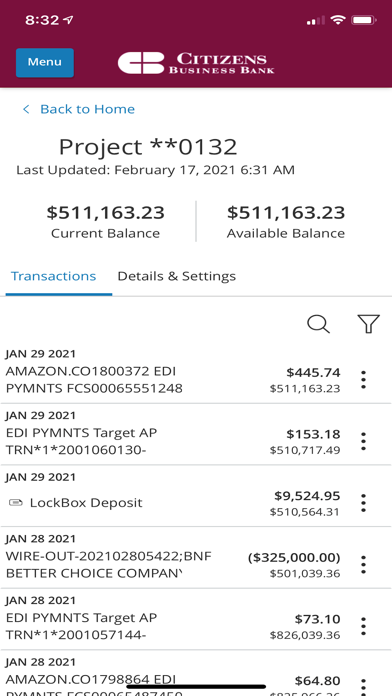 Citizens Business Bank iPhone screenshot 5 - Business app
