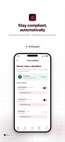 CounselKey: Form Your LLC iPhone screenshot