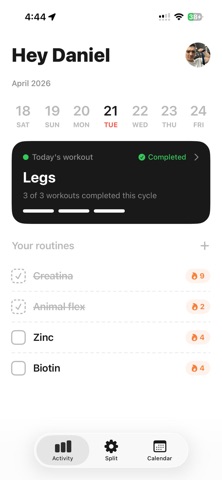 Split: Plan your gym workouts Screenshot 1 of 3