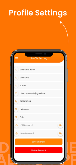 DineHome Admin App Screenshot 7 of 7