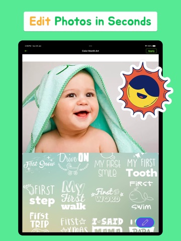 Baby Photo Art:Baby Story Pics iPad screenshot