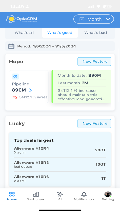 Opla CRM Pro Screenshot
