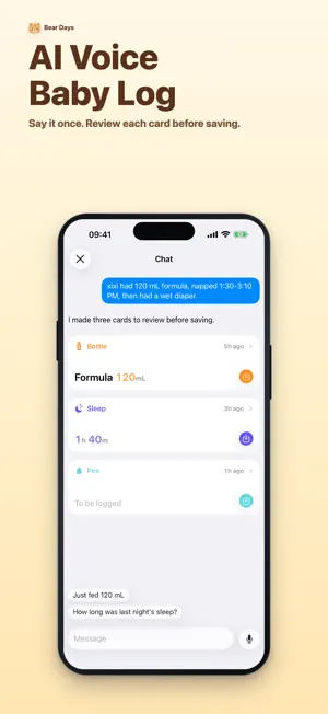 Bear Days: AI Baby Tracker screenshot 1