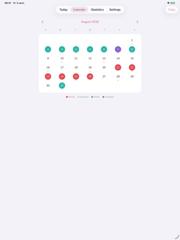 Calendar Girl: Period Tracker iPad screenshot