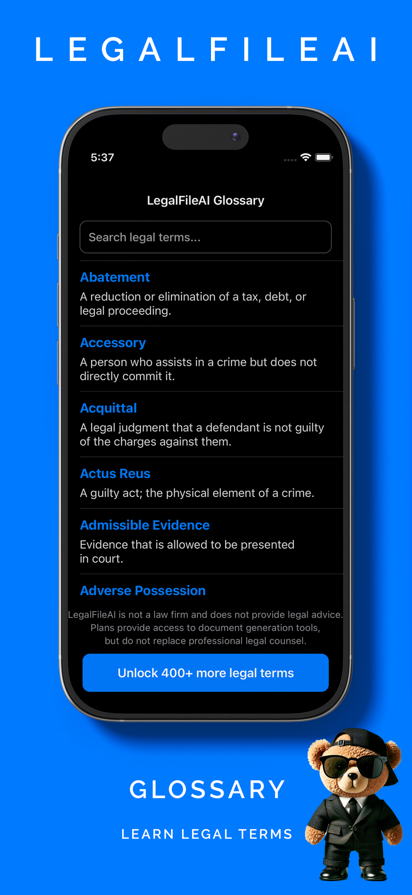 LegalFileAI: Legal Documents