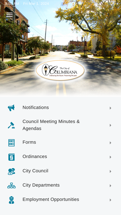 Columbiana Connect app screenshot