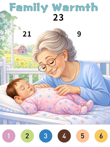 Cradle Color By Number iPad screenshot