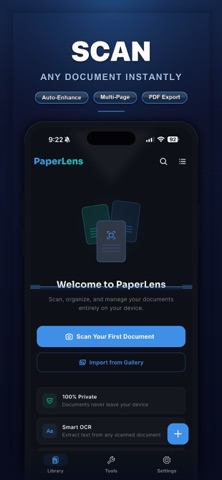 PaperLens: PDF Scanner & OCR iPhone screenshot