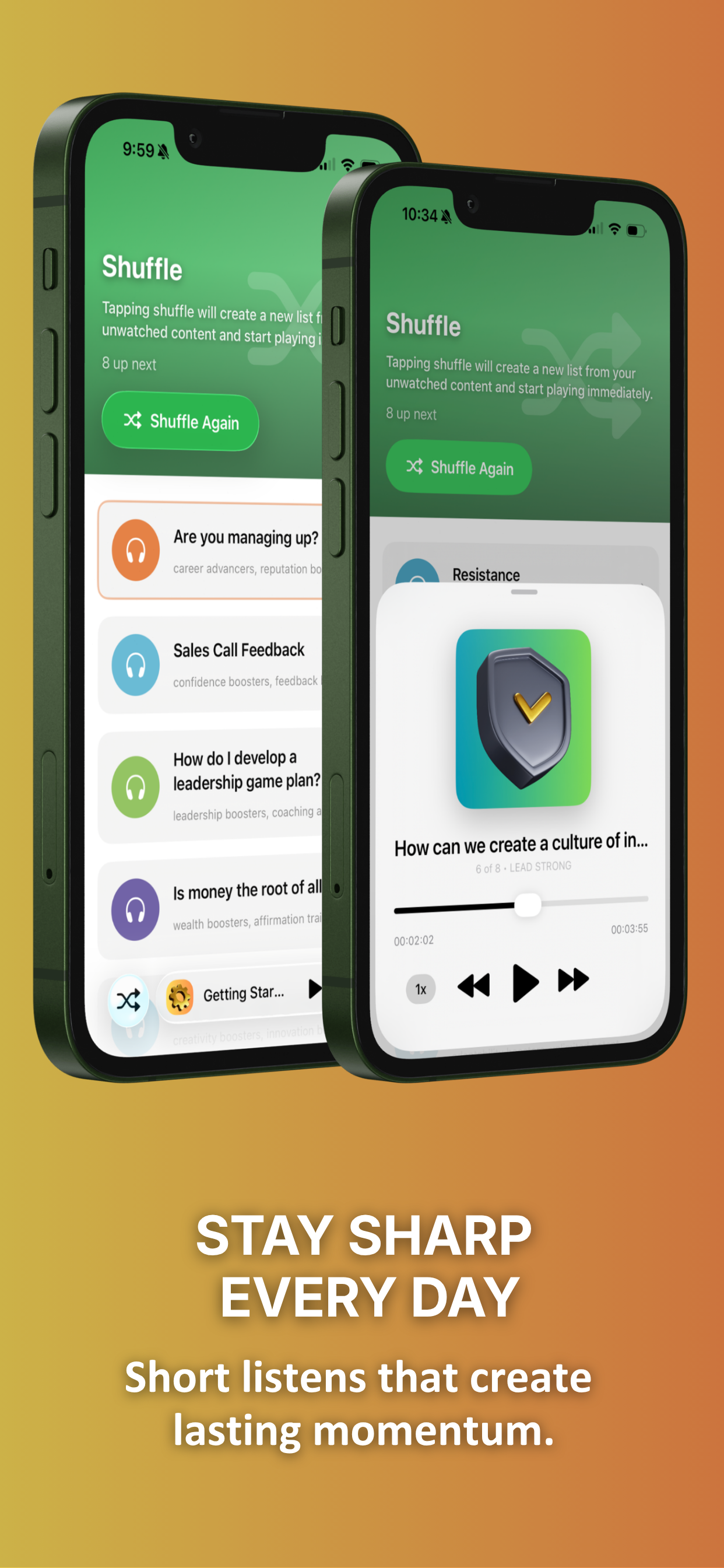 Mojo: Audio to Build Momentum