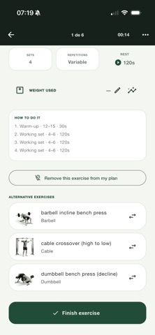 TreinaFit iPhone screenshot