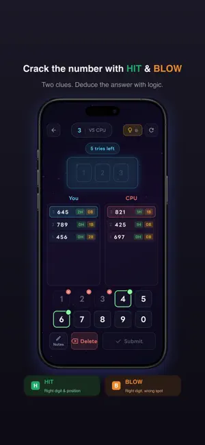 Hit & Blow: Number Puzzle screenshot 1