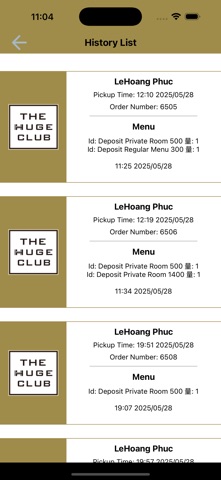 Mobile Order iPhone screenshot