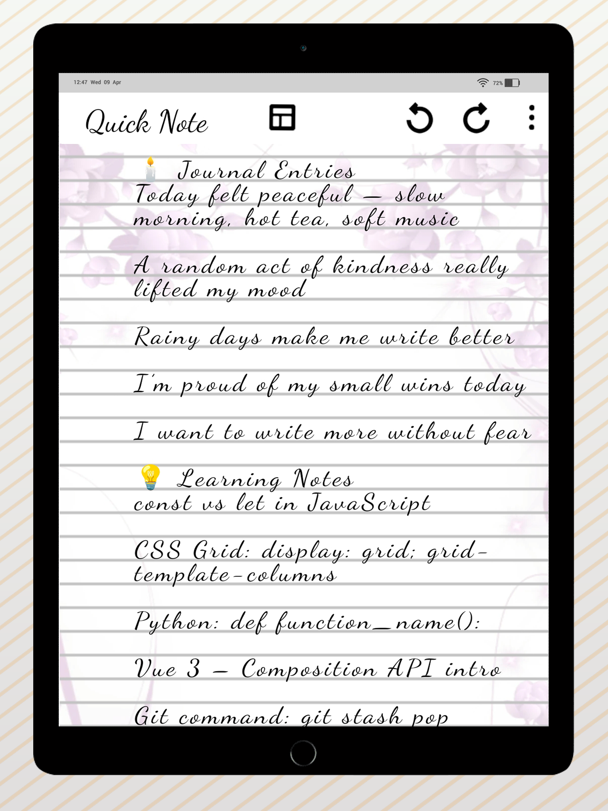 Quick note - One page note screenshot 9