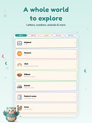 Pikku Pöllö - Suomea Finnish iPad screenshot