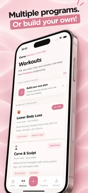 Curva: Womens Gym App screenshot 4