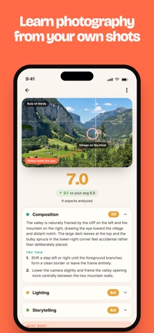BonCadre: AI Photo Coach iPhone screenshot