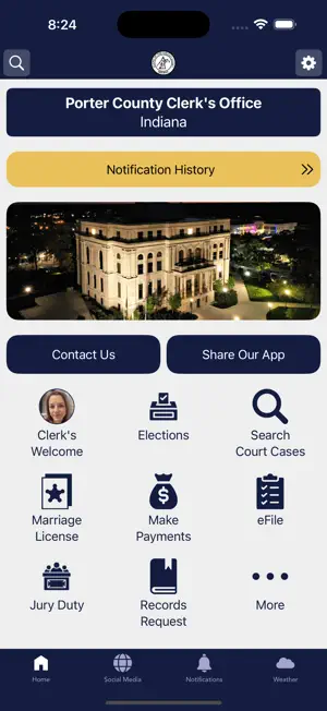 Porter County Clerk’s Office screenshot 1