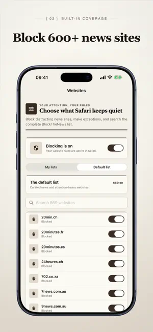 Block The News - for Safari screenshot 2