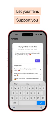 Fanwish: Wishlist for Creators iPhone screenshot