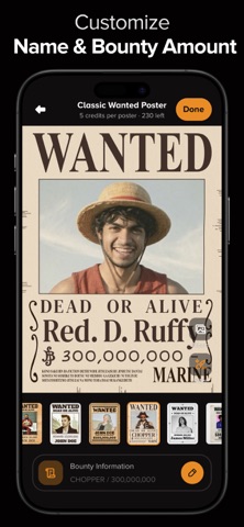 Wanted Poster Maker iPhone screenshot