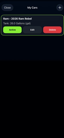 Gas Tank App iPhone screenshot