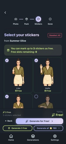stickerate - AI Sticker Maker iPhone screenshot