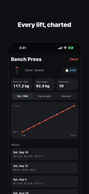Hiito: Gym Workout Log screenshot 3