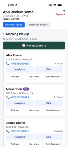 Route Care Driver iPhone screenshot