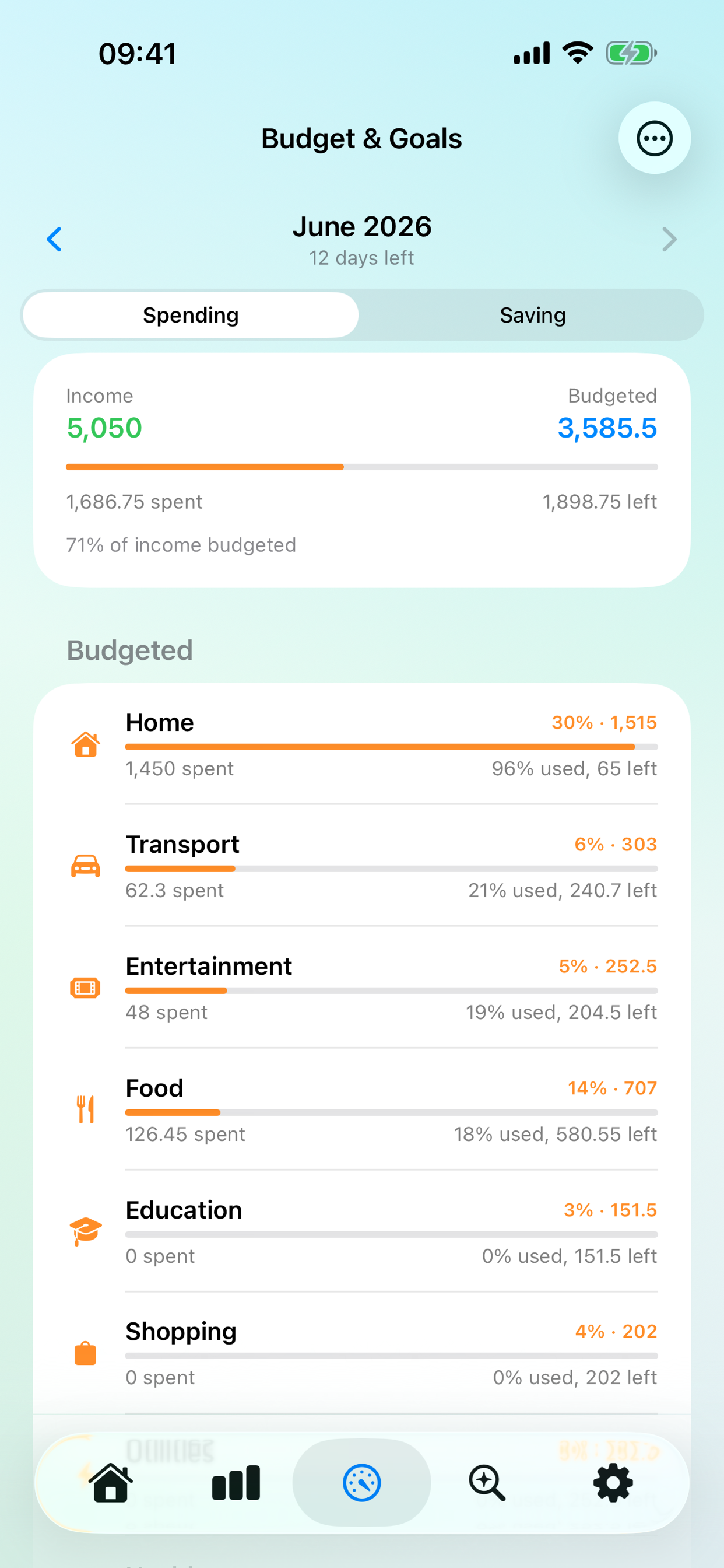 Savings: Income and expense screenshot 4