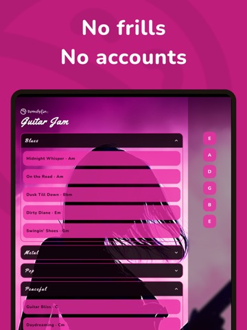 Guitar Jam Backing Tracks iPad screenshot