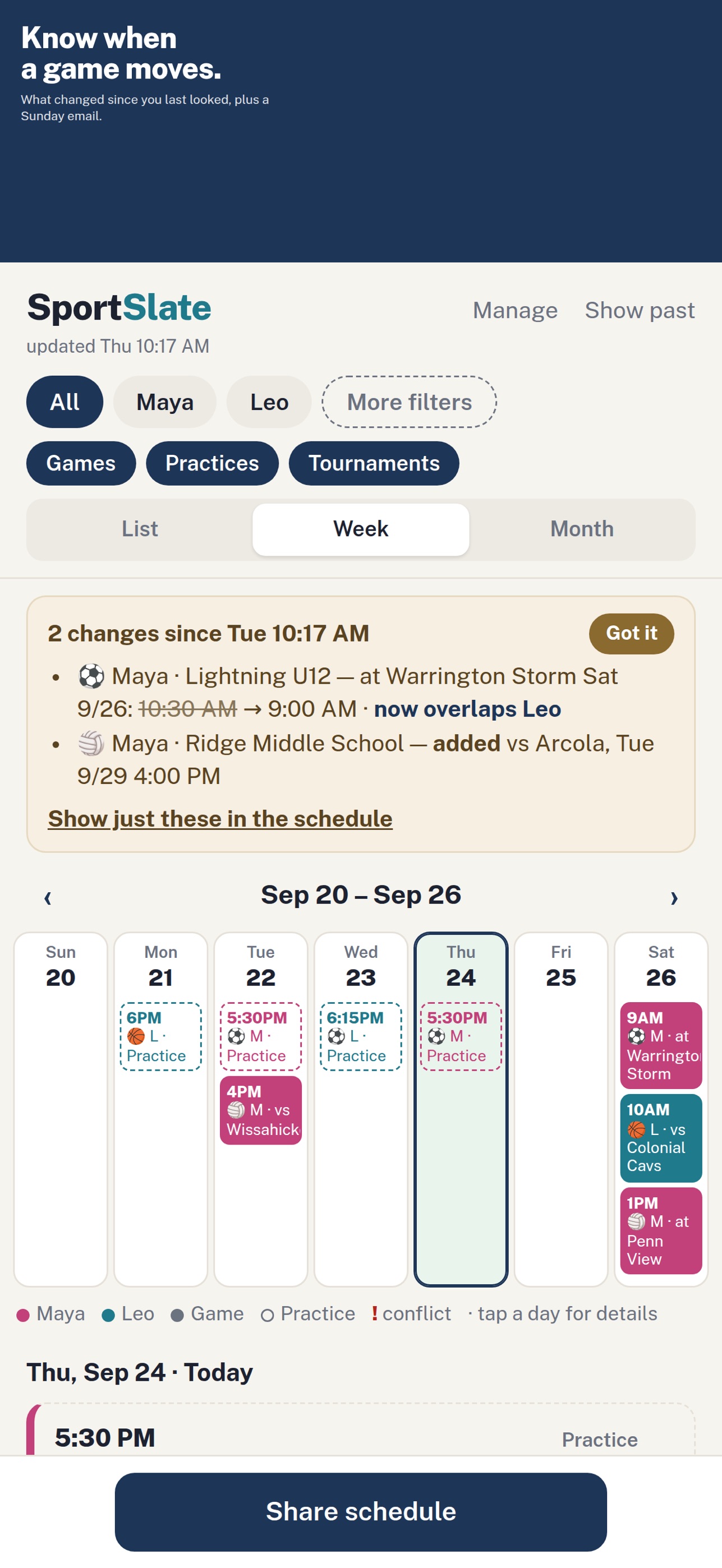 Screenshot 1 of SportSlate