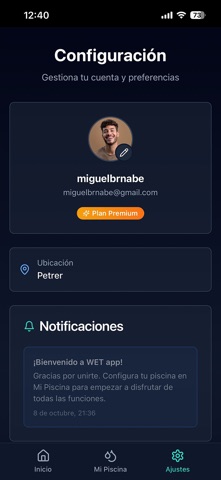 WET app Piscinas screenshot