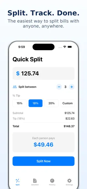 Splitzee - Split. Track. Done. screenshot 1