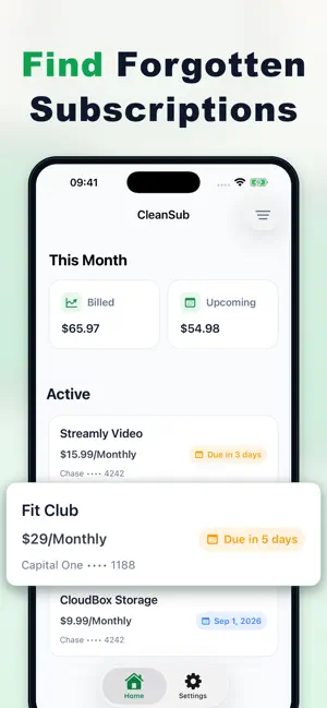 CleanSub: Cancel Subscriptions screenshot 1