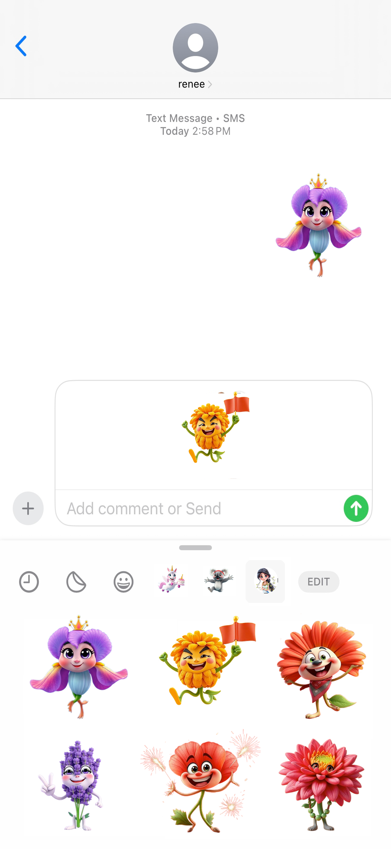 Dancing Flower Stickers screenshot 4