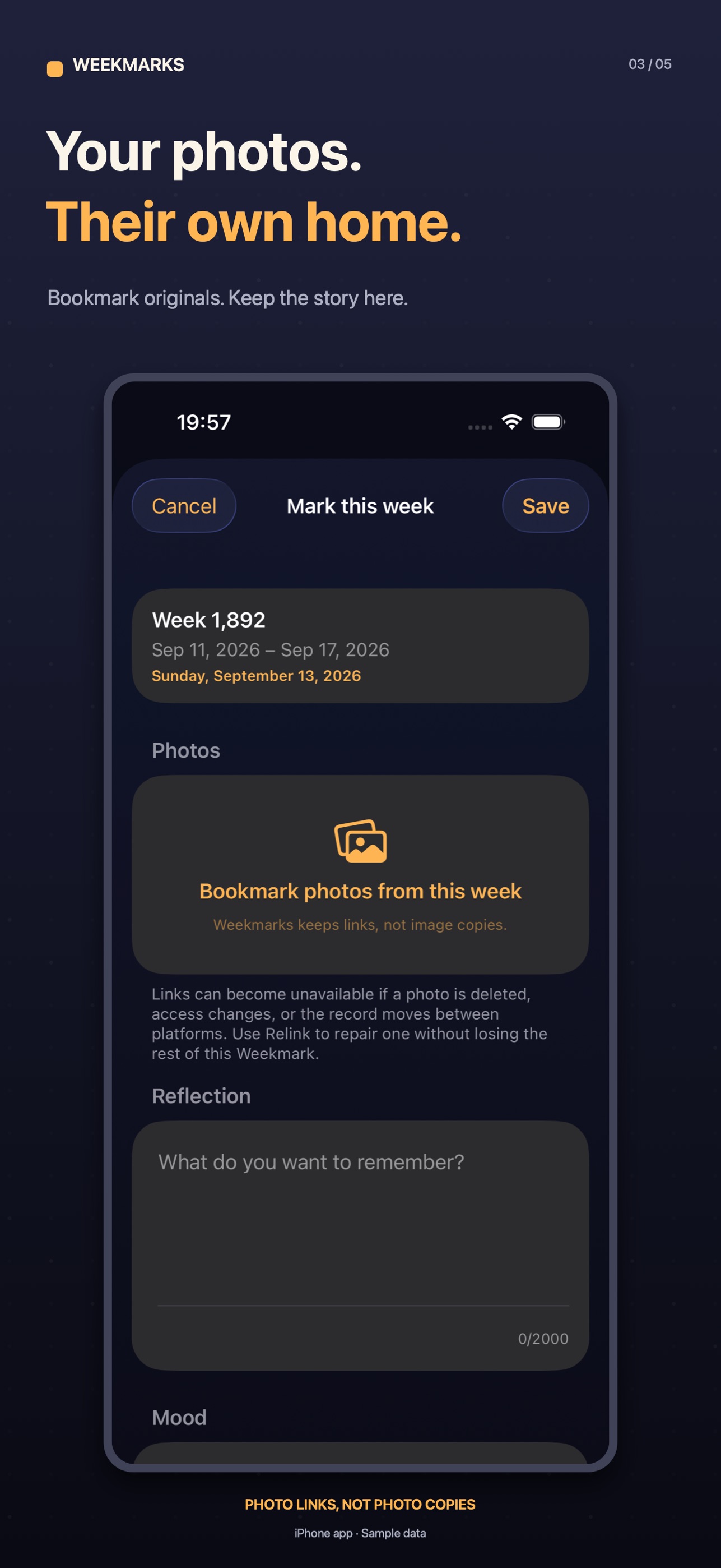 Screenshot 3 of Weekmarks: Your Life in Weeks