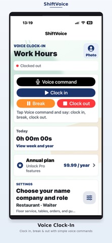 ShiftVoice Work Hours screenshot