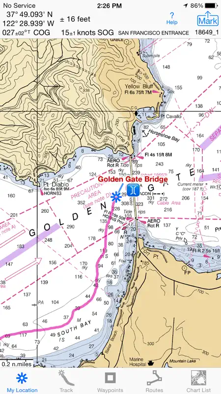 iSailGPS : NOAA USA RNC Charts screenshot 1 of 8